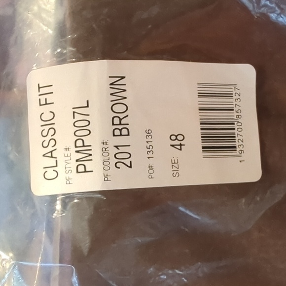 Paul Frederick brown classic fit chinos with pleats size 48w New. - Picture 2 of 5